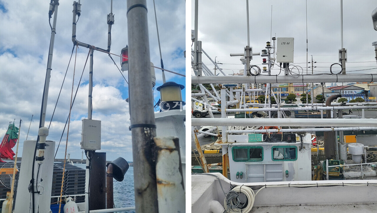 지난 2021년 효율적인 어자원 관리와 어선들의 안전한 조업환경 구축을 위해 설치된 e-내비게이션. @강래선
